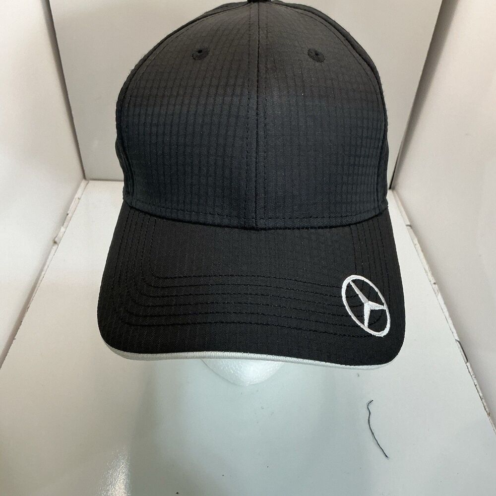 Mercedes-Benz Hat Black White Logo Adjustable Strapback Baseball Cap Aut